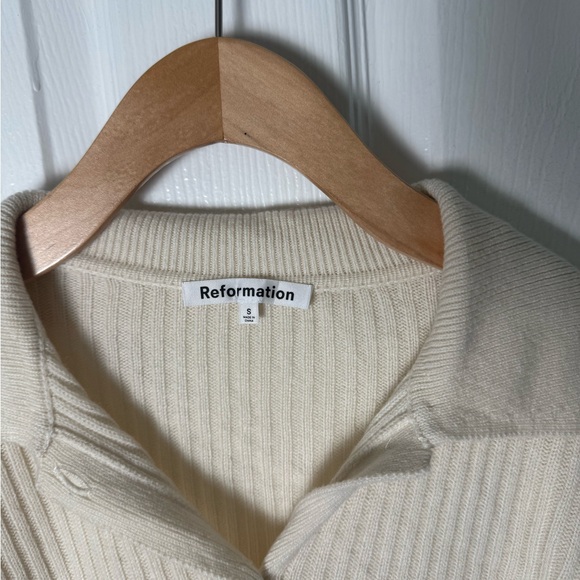 Reformation Fantino Cashmere Collared Cardigan S - Picture 8 of 12